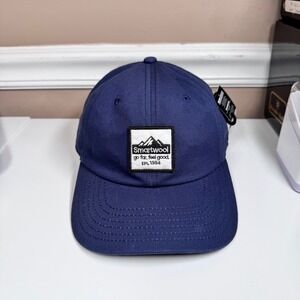 Smartwool NWT Deep‎ Navy Logo 100% Cotton Ball Cap Hat